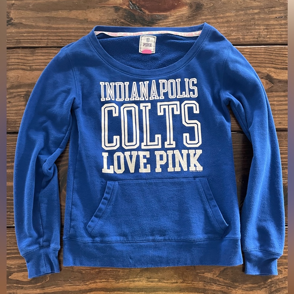 Victoria’s Secret Pink Indianapolis Colts blue pull over size small
